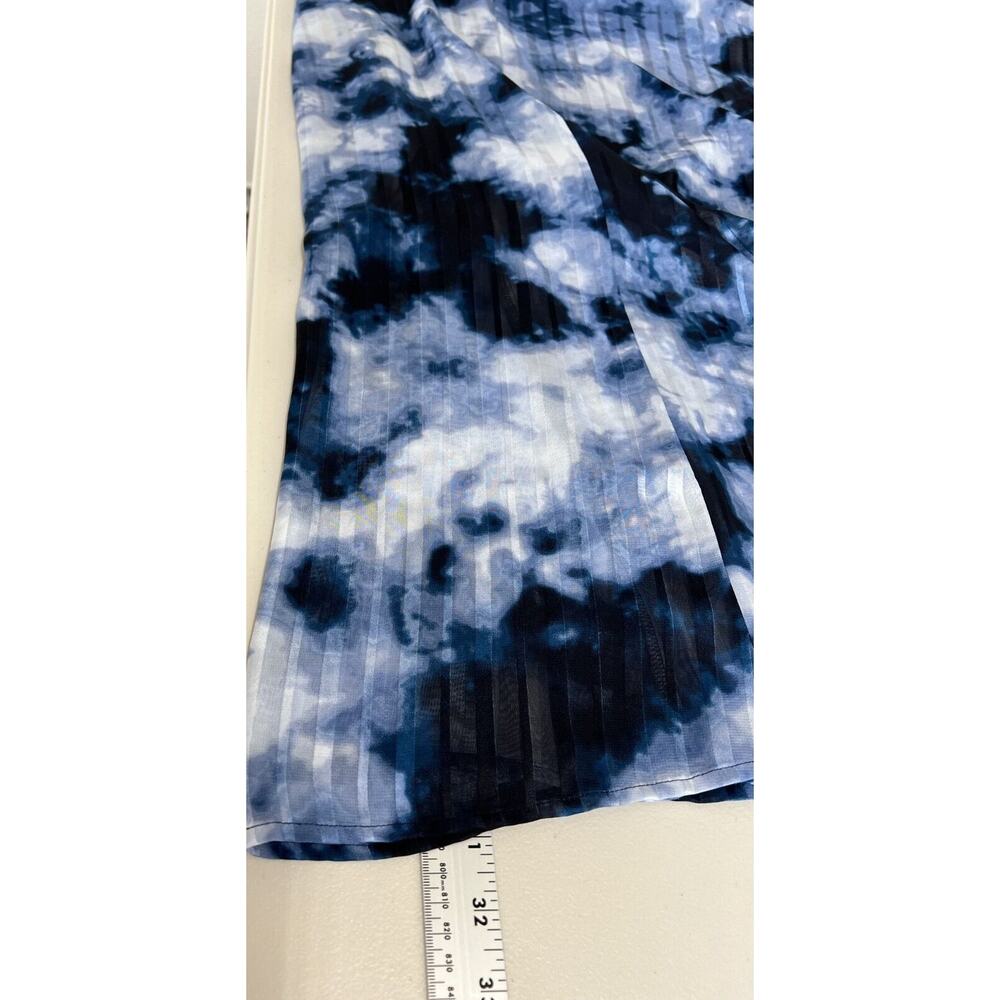 Lane Bryant Tie Dye Kimono Tunic Top Womens Size 10 12 Poncho Semi-Sheer Blue - Picture 9 of 12